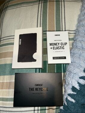 Ridge Black Wallet+ Money Clip + Elastic Upgrade Kit + Keycase